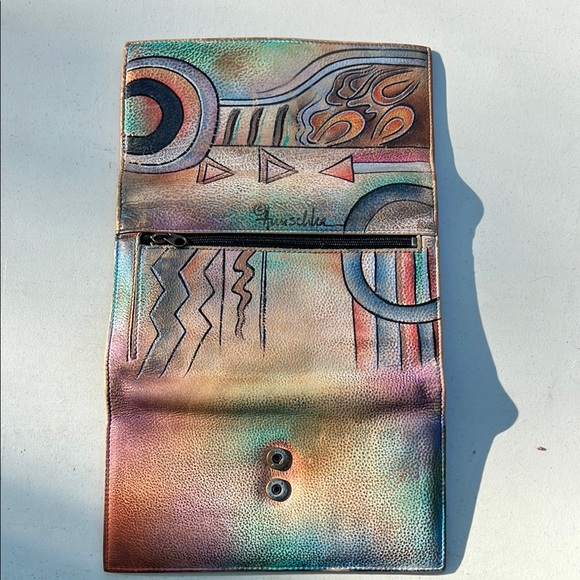 GUC Anuschka Multicolor Abstract Design Wallet - Picture 4 of 7